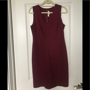 Burgundy midi dress